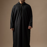 جلباب إستبرق. أسود