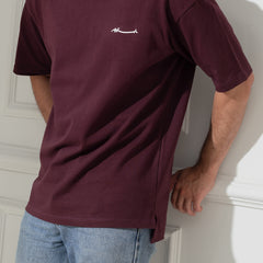 Stabraq Split Tee Burgundy