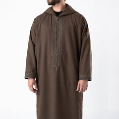 Wool Thawb Brown