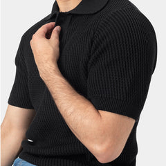 Knitted Polo Shirt Black