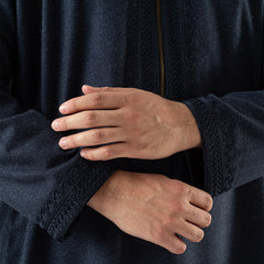 Wool Thawb Navy Blue