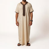 Moroccan Thobe Beige Tan