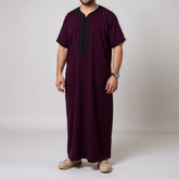 Moroccan Thobe Burgandy