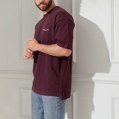 Stabraq Split Tee Burgundy