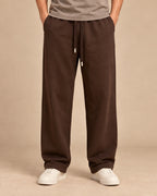 Wide-Leg Sweatpants Brown