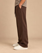Wide-Leg Sweatpants Brown