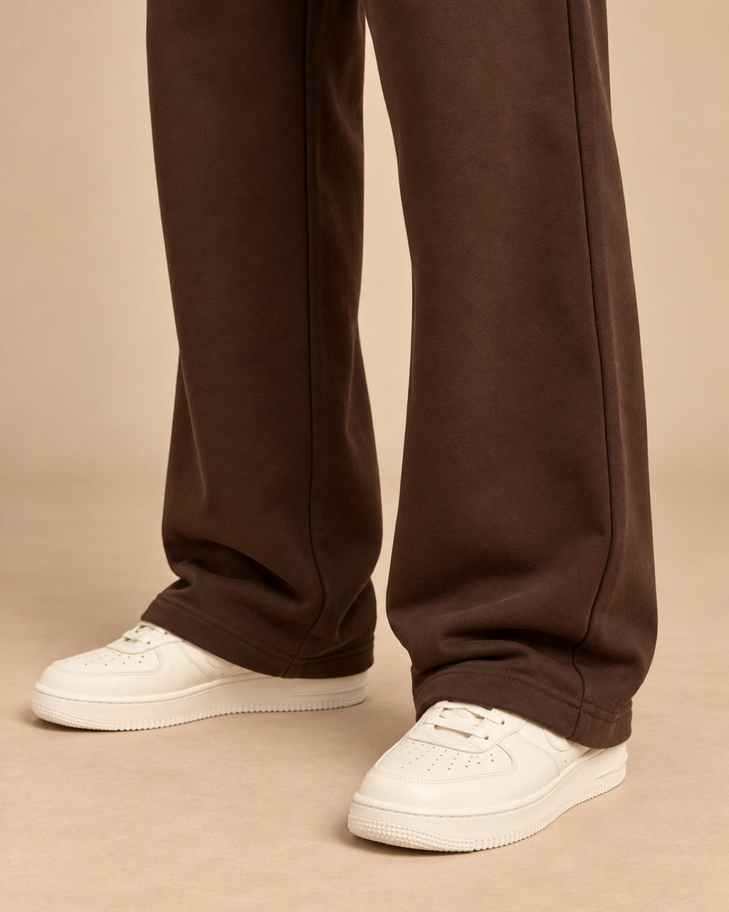Wide-Leg Sweatpants Brown