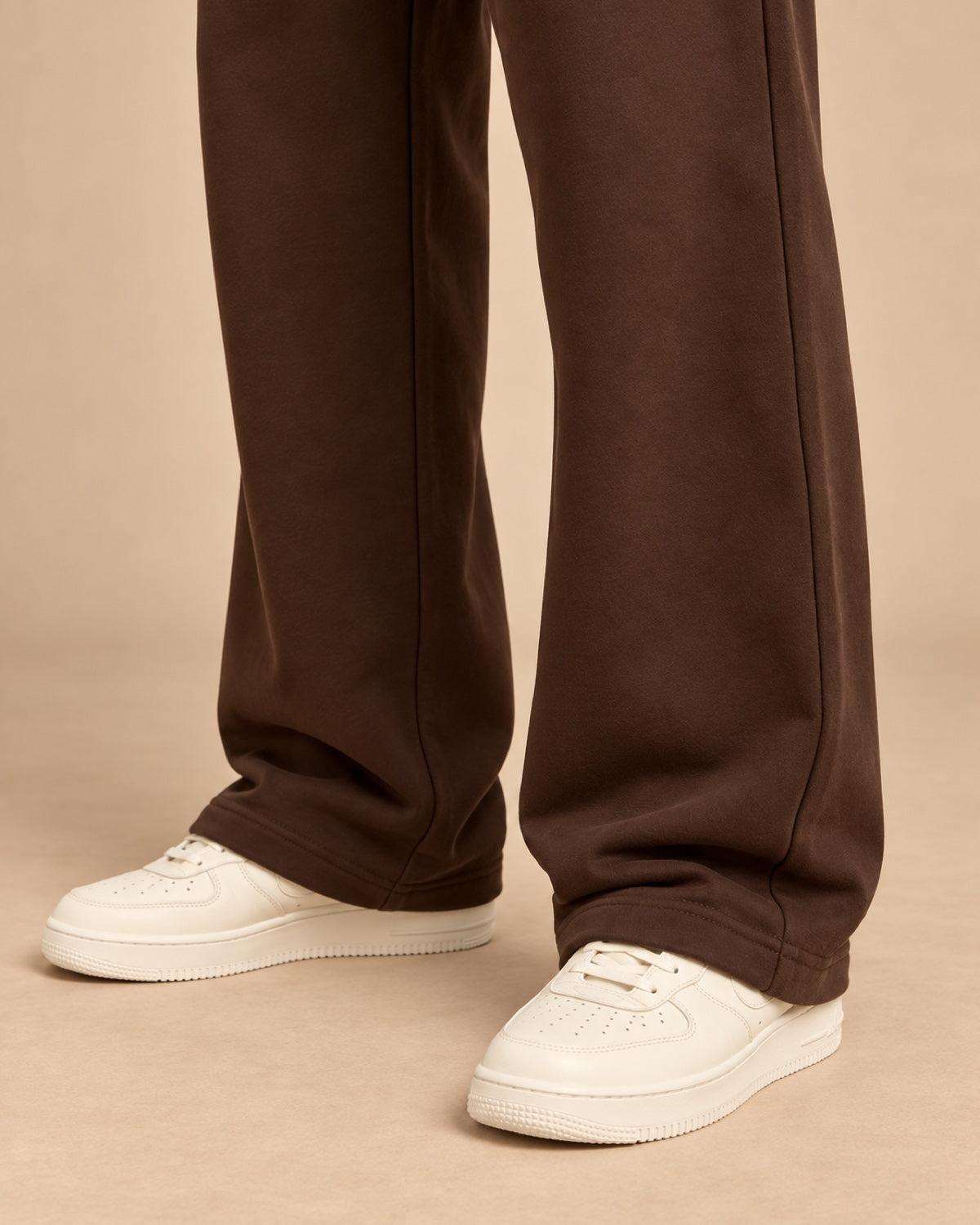 Wide-Leg Sweatpants Brown