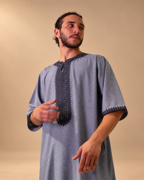 Moroccan Summer Thawb Dusty Sky