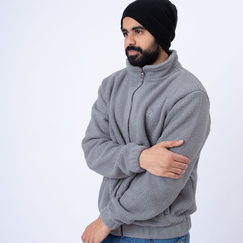 تيدي جاكيت. رمادي