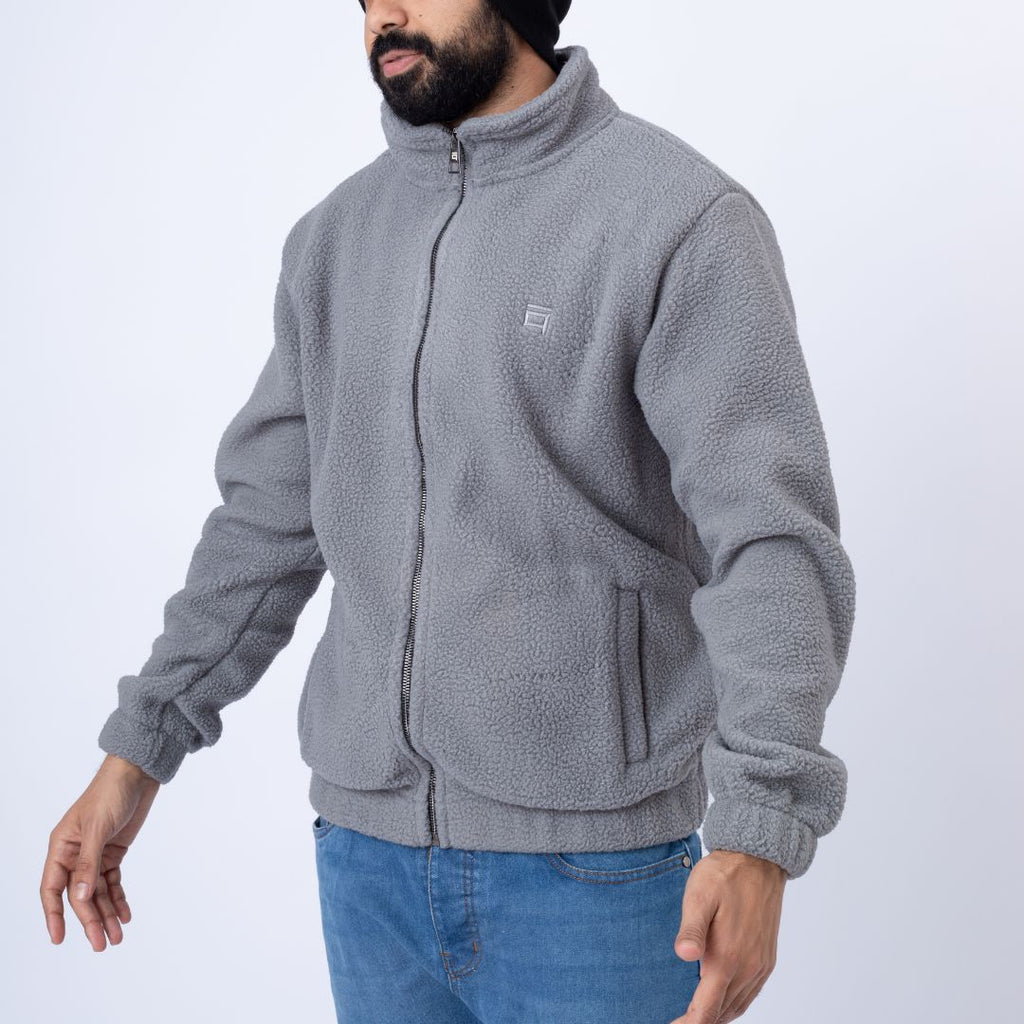 تيدي جاكيت. رمادي