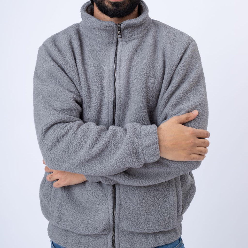 تيدي جاكيت. رمادي