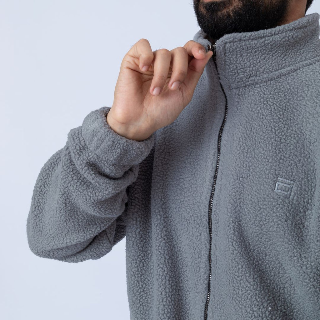 تيدي جاكيت. رمادي