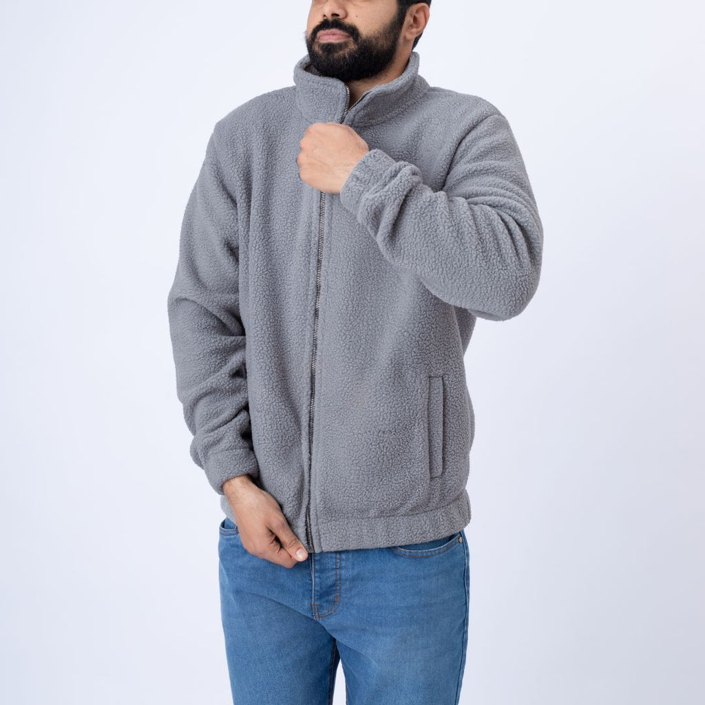 تيدي جاكيت. رمادي