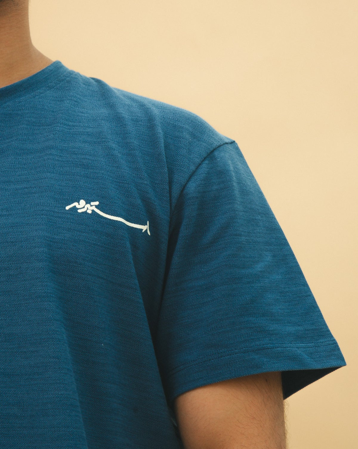 Curved Slub Tee Indigo