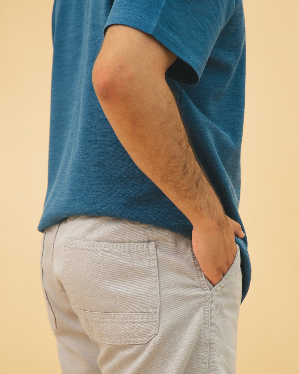 Curved Slub Tee Indigo
