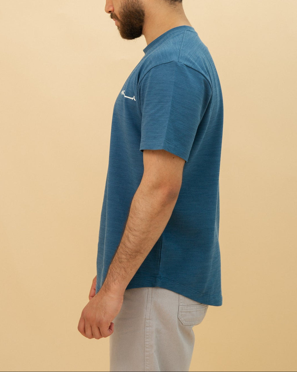 Curved Slub Tee Indigo