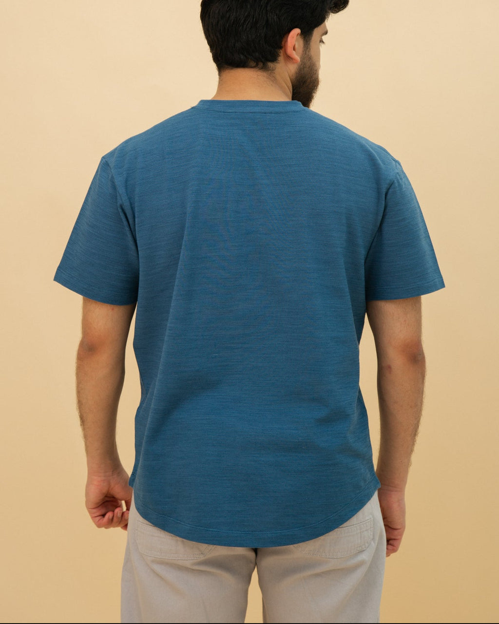 Curved Slub Tee Indigo
