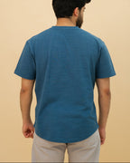 Curved Slub Tee Indigo