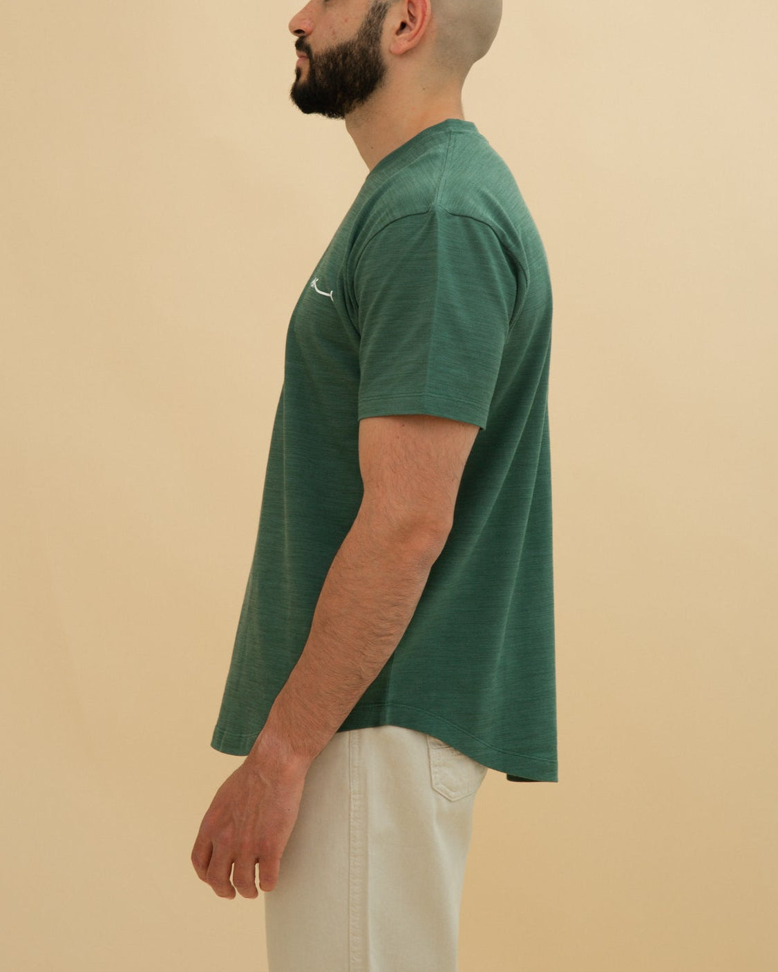 Curved Slub Tee Olive