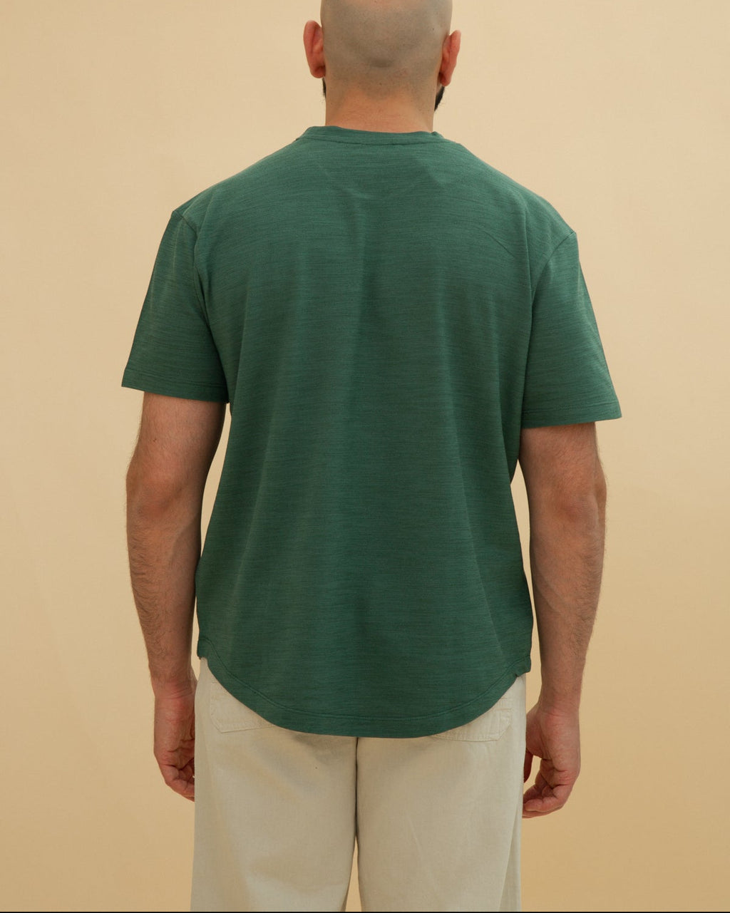 Curved Slub Tee Olive