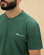 Curved Slub Tee Olive