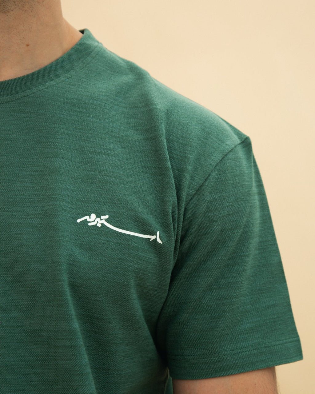 Curved Slub Tee Olive