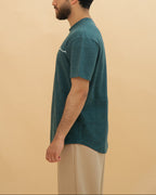 Curved Slub Tee Teal