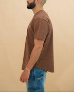 Curved Slub Tee Brown