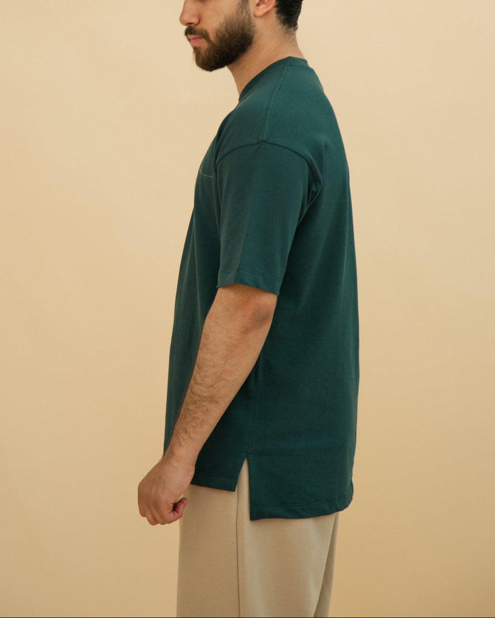 Crew-Neck SajdaFlap™️ Tee Green