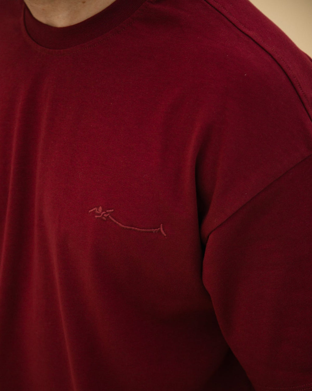 Crew-Neck SajdaFlap™️ Tee
 Maroon