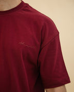 Crew-Neck SajdaFlap™️ Tee
 Maroon