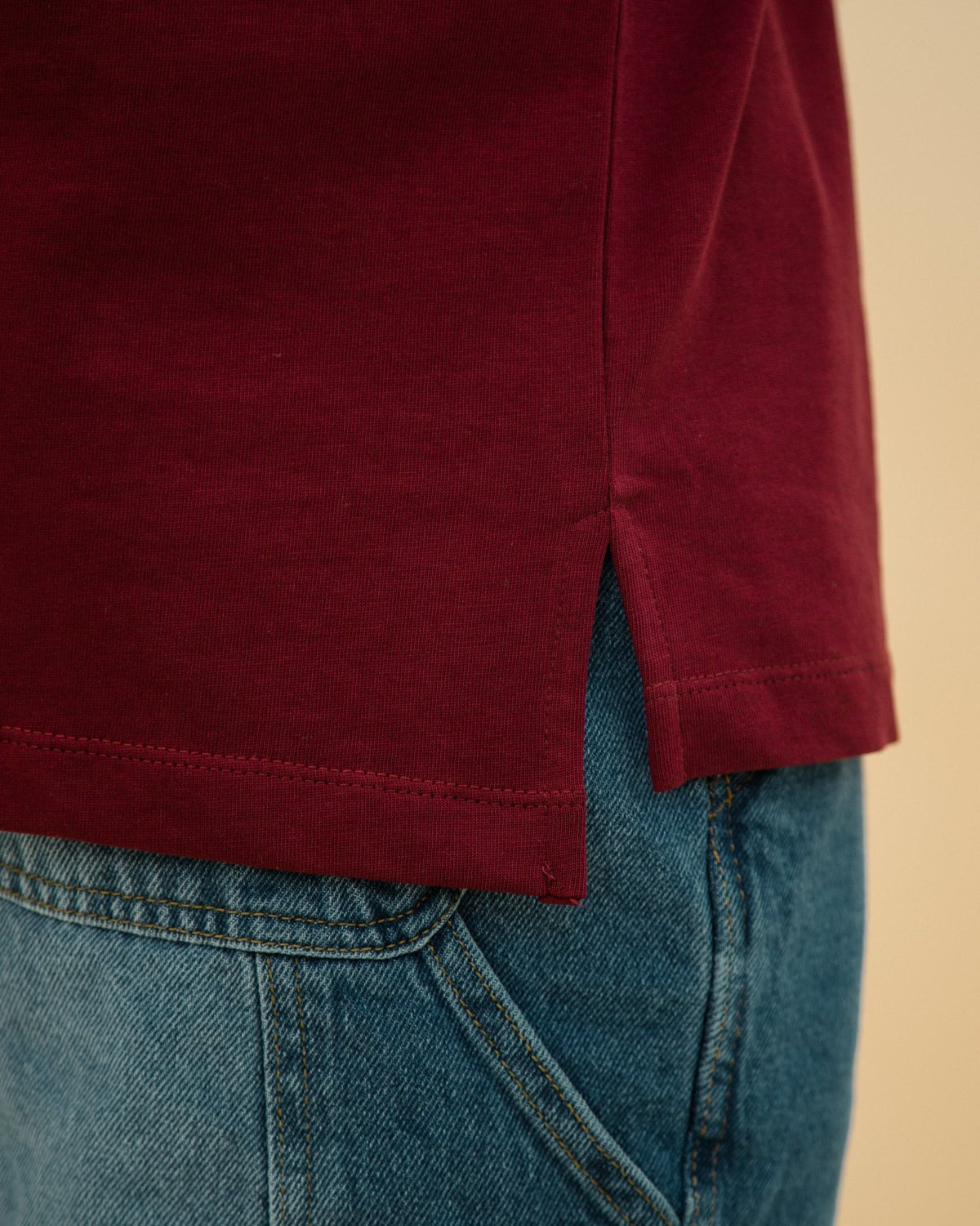 Crew-Neck SajdaFlap™️ Tee
 Maroon