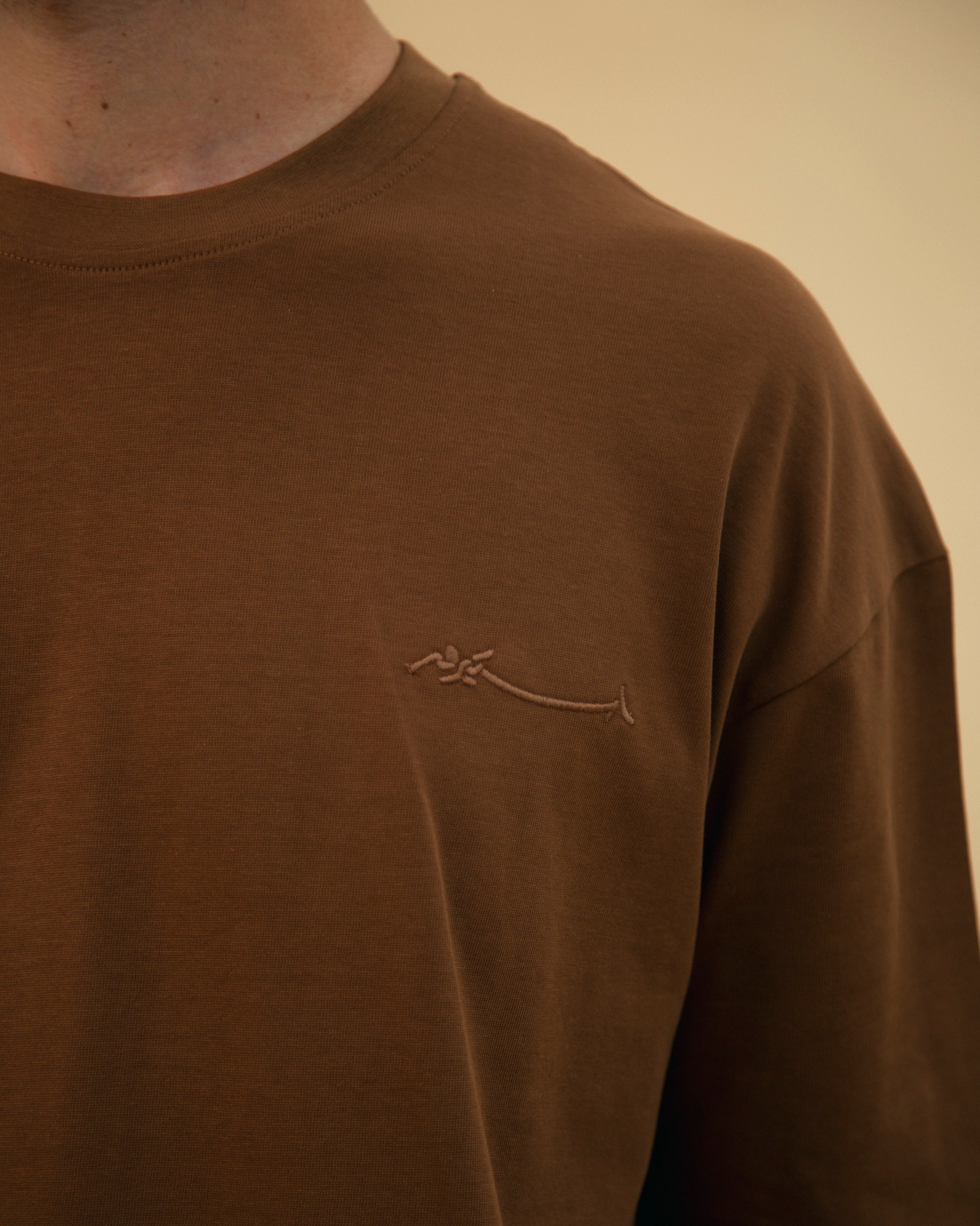 Crew-Neck SajdaFlap™️ Tee
 Brown