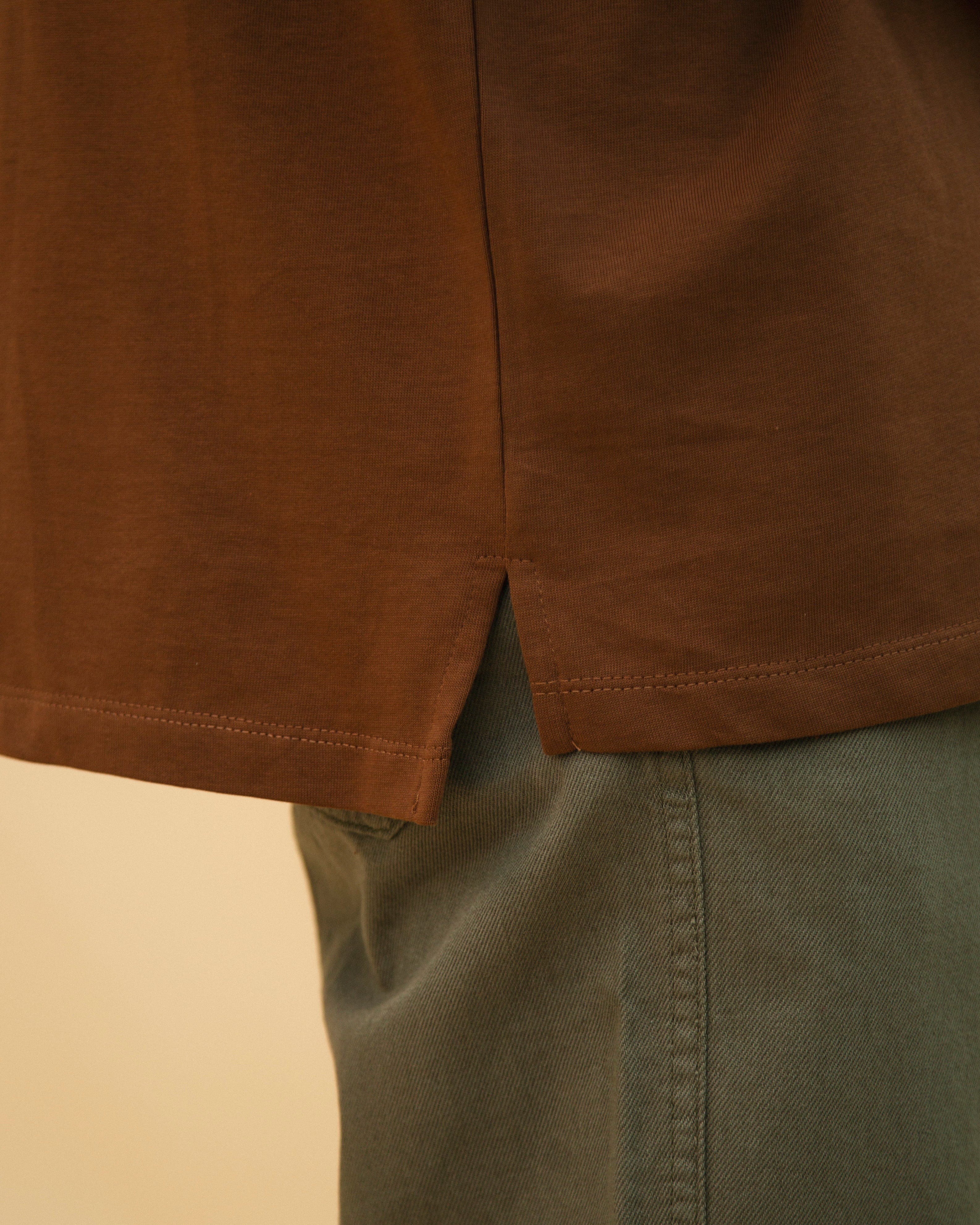 Crew-Neck SajdaFlap™️ Tee
 Brown