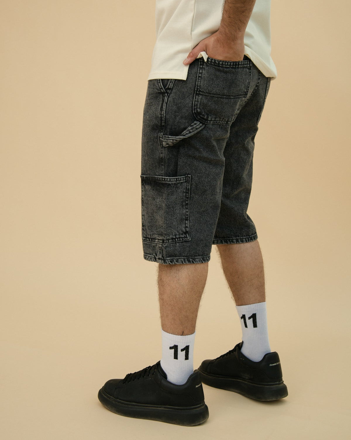 Denim Shorts Black Secondary image