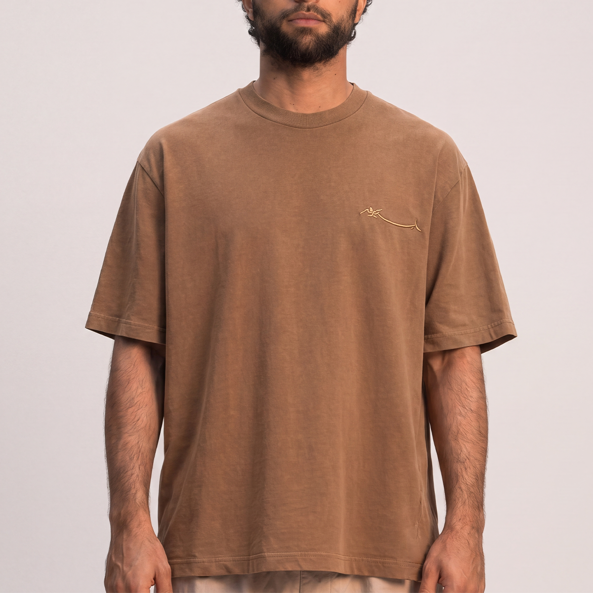 Crew-Neck SajdaFlap™️ Tee
 Brown