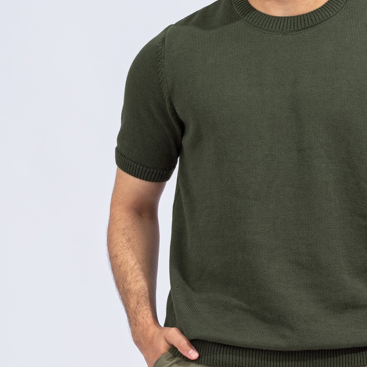 Knitted Crewneck Olive Green