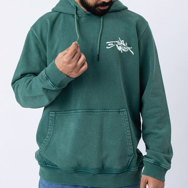 Washed Hoodie Green