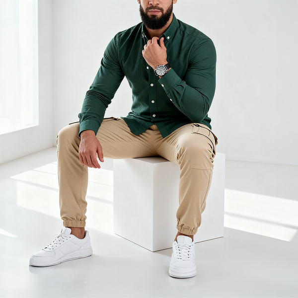 Plain Oxford Shirt Green