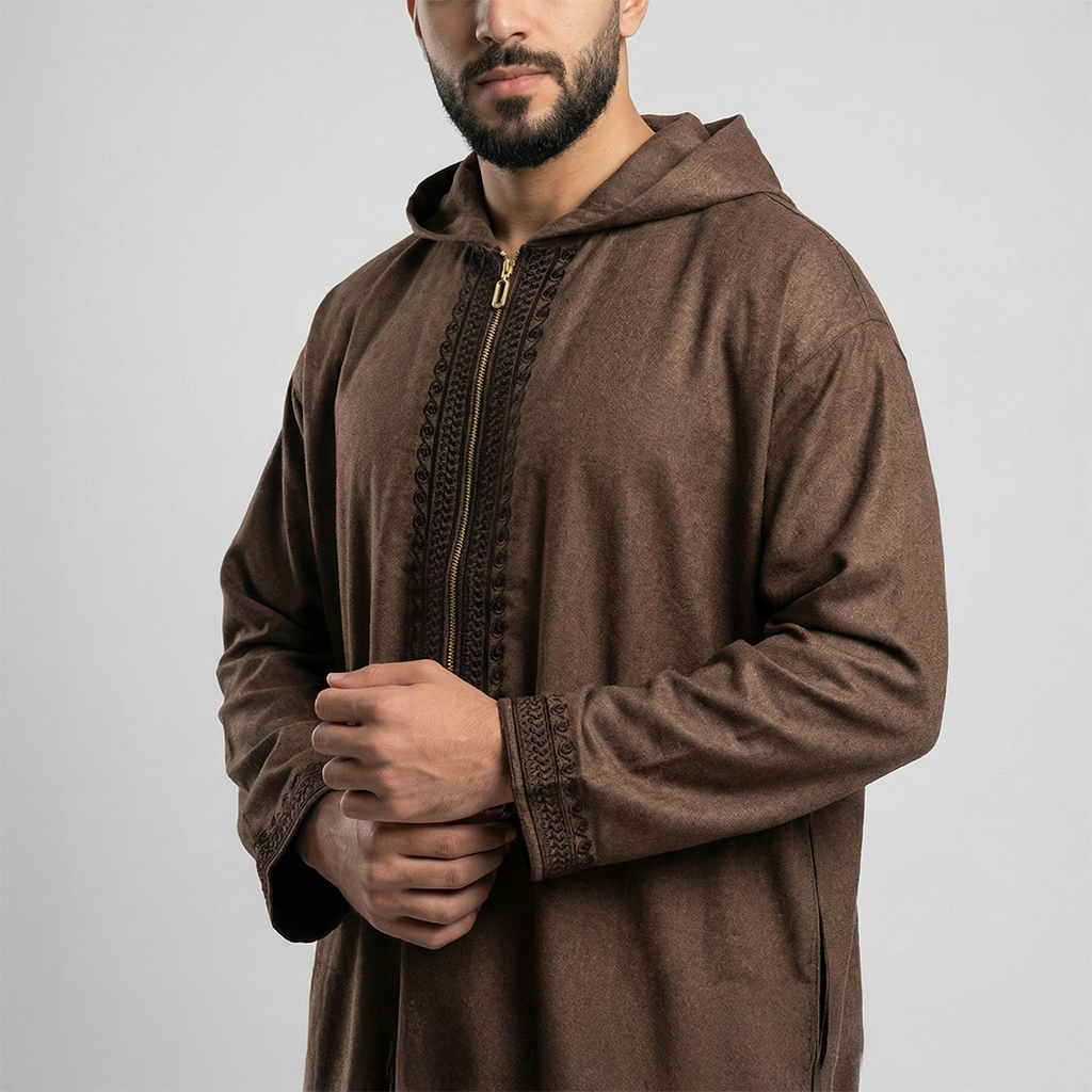 Wool Thawb Light Brown