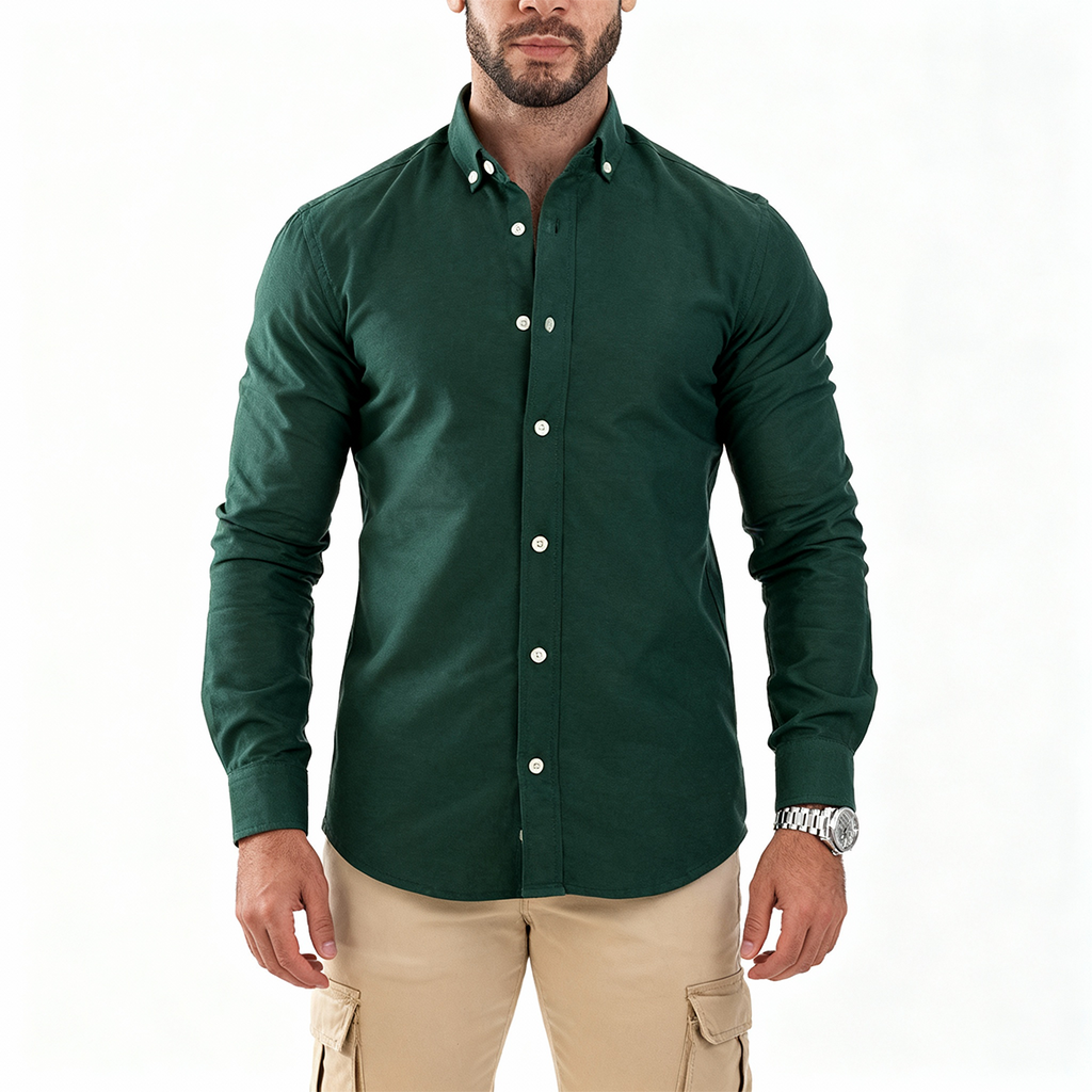 Plain Oxford Shirt Green
