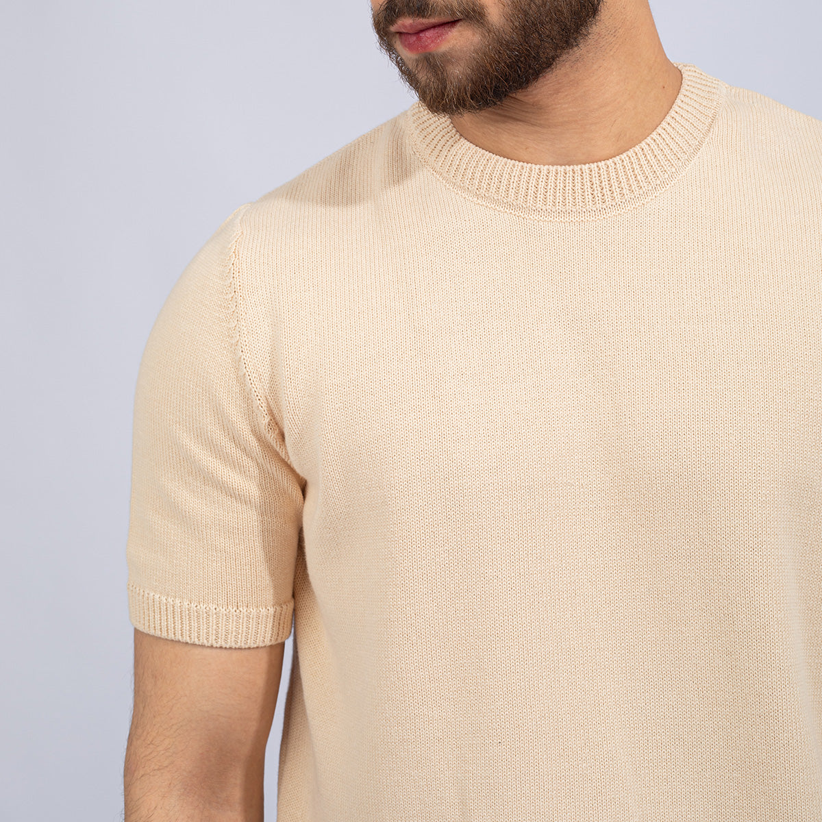Knitted Crewneck Light Tan Secondary image