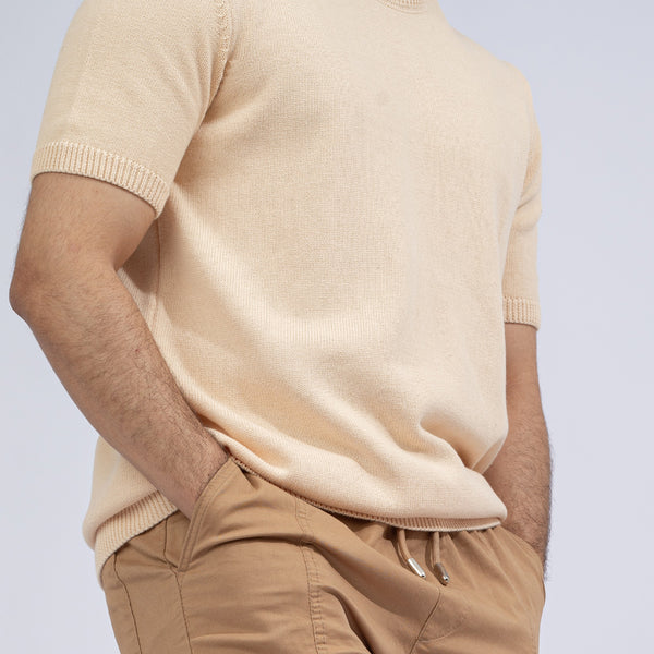 Knitted Crewneck Light Tan