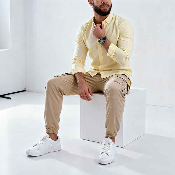 Plain Oxford Shirt Light Yellow