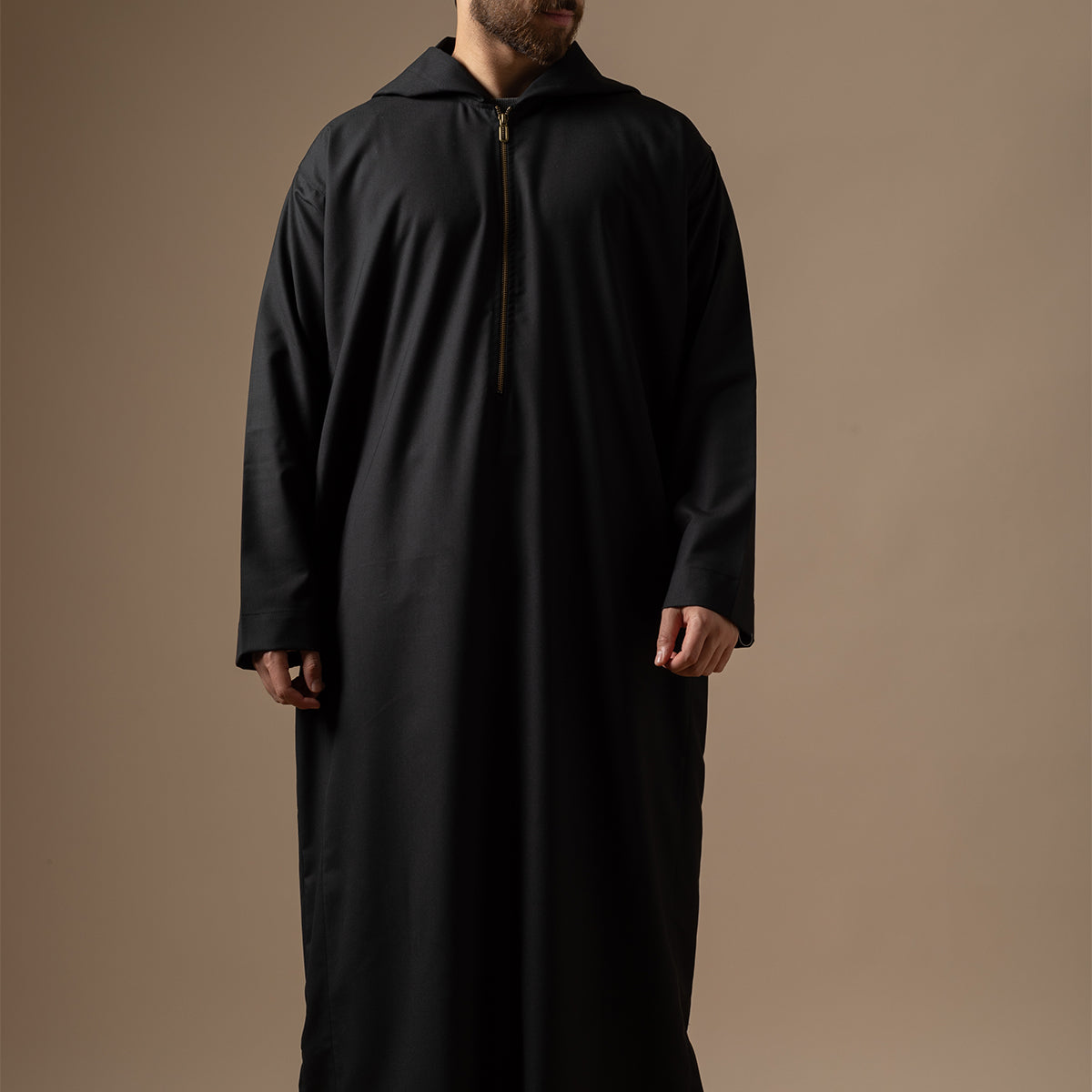 جلباب إستبرق. أسود Main image