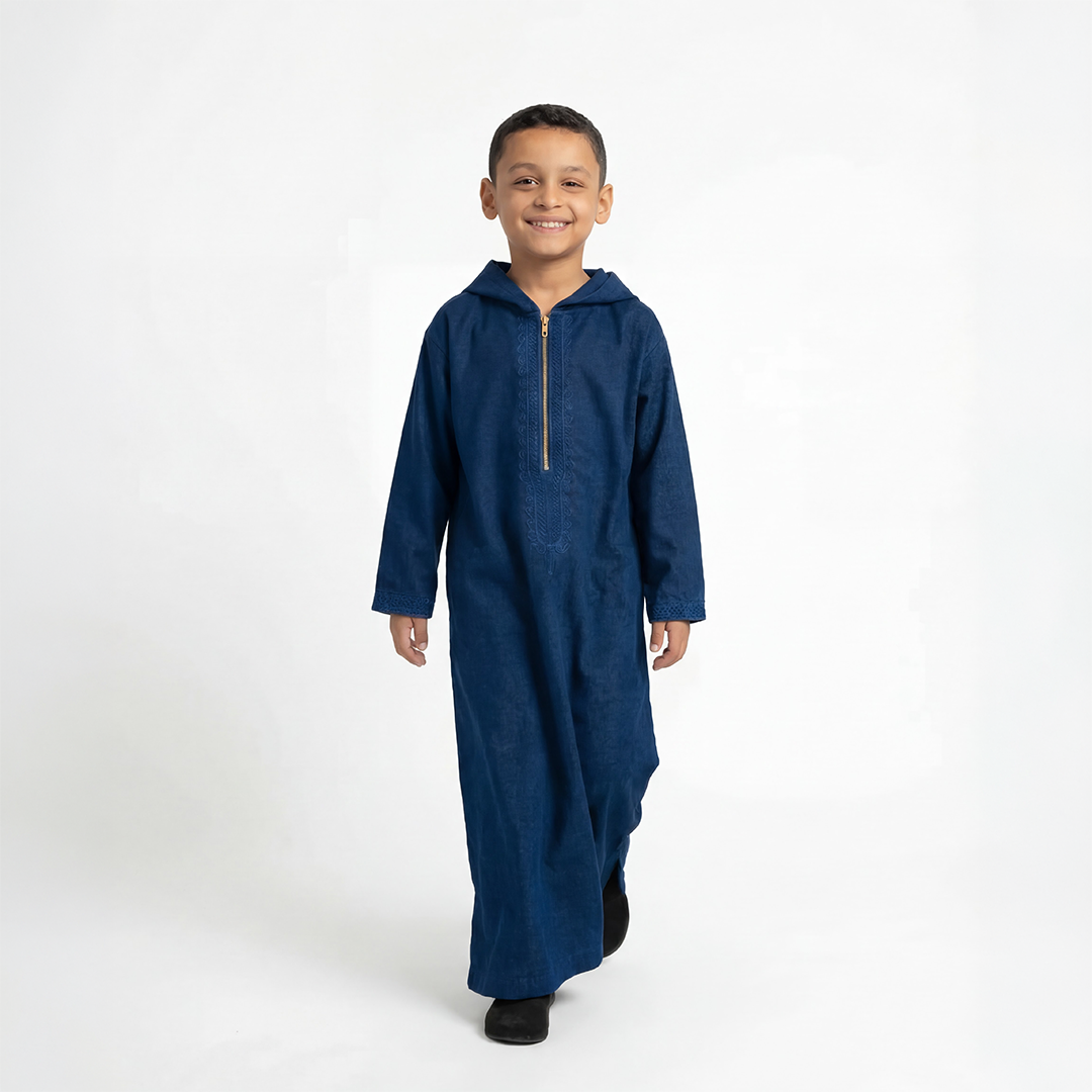 Kids Wool Thawb Navy Blue Secondary image