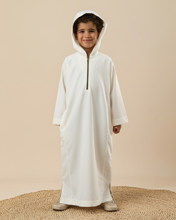 Kids jilbab off white