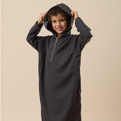 Kids Jilbab. Iron Gray