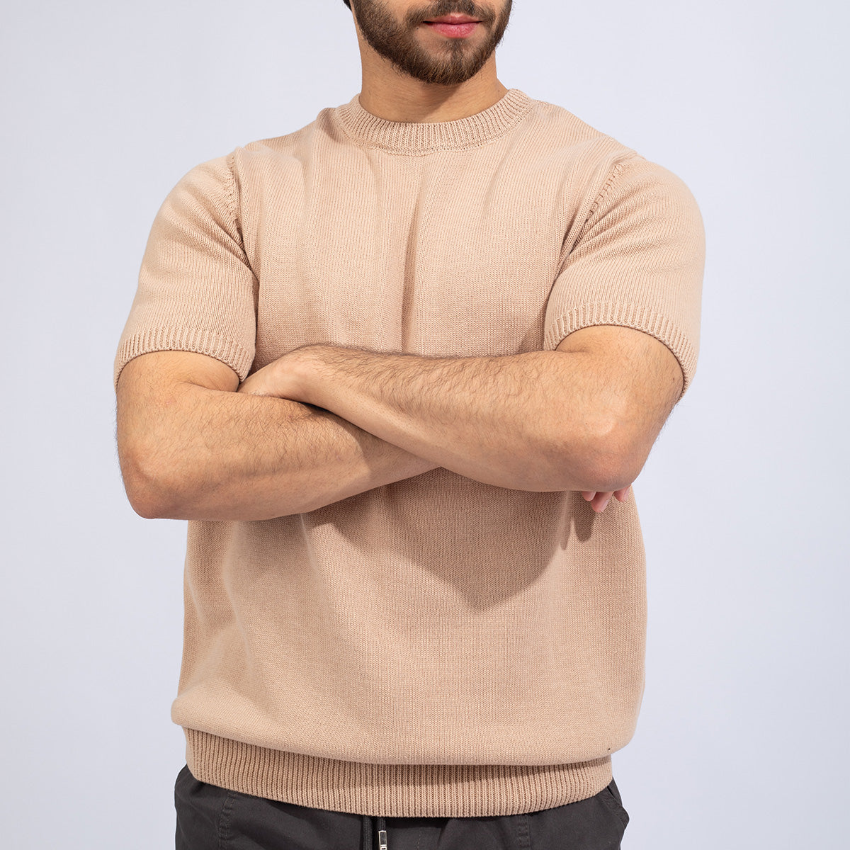Knitted Crewneck Beige Tan Main image